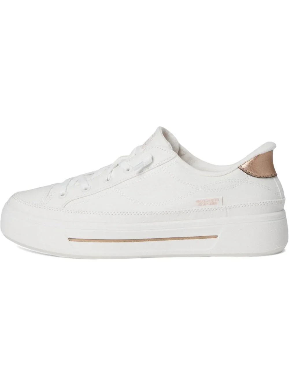 Women's White Tennis Shoes Classic Pull On Low Top Athletic Running Sneaker